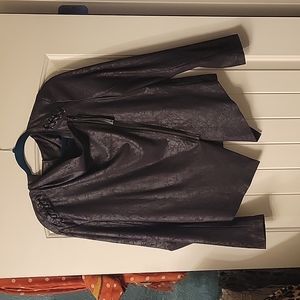 Vigoss faux leather draped jacket